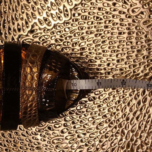 Luichiny Rear Zip Mixed Media Leather Animal Print Platform Sandal Booties - Picture 13 of 13